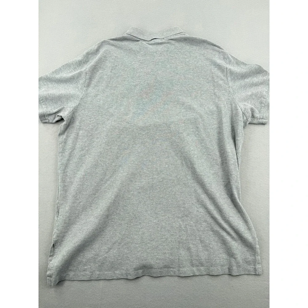 Polo Ralph Lauren Mens XXL Gray Custom Fit Short Sleeve Pique Polo Shirt‎